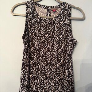 Vince Camuto Black & White Floral Top Womens Blouse - XS